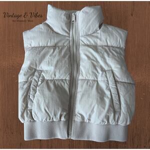 Garage White Puffer Vest